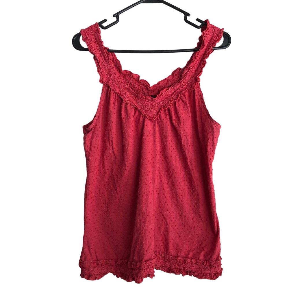 Coral textured sleeveless top